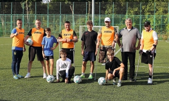 Spieler des FC Pokrova von Don Bosco in Lemberg in der Ukraine